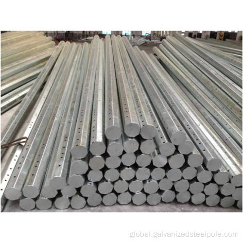 Hot-Dip Galvanized Steel Pole 30FT Hot Dip Galvanized Electric Distribution Steel Pole Manufactory